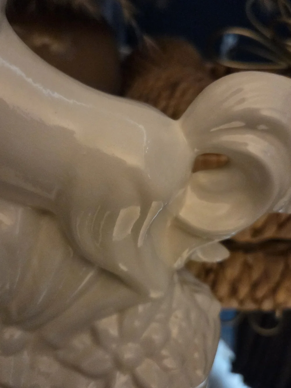 White Ceramic Unicorn Figurine Glossy Fantasy Decor Floral Base Shelf Decor
